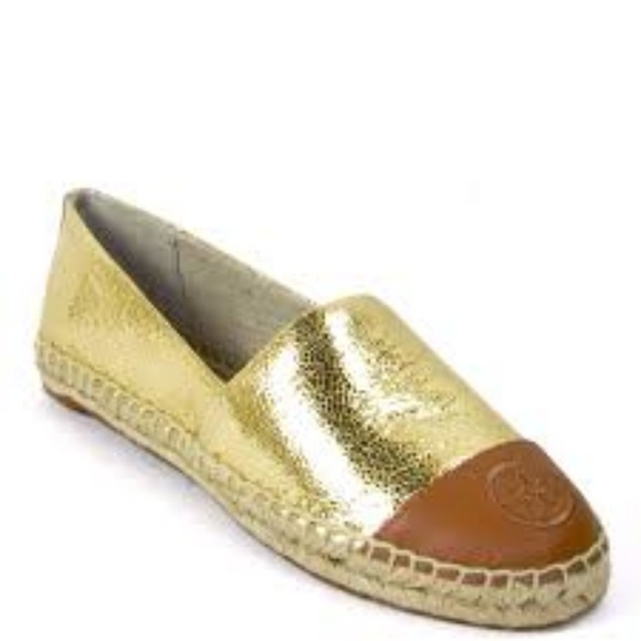 tory burch espadrilles gold